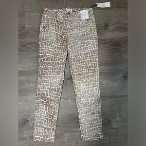 NWT Calvin Klein Womens Mid Rise Slim Cotton Stretch Ankle Length Pants Size 4